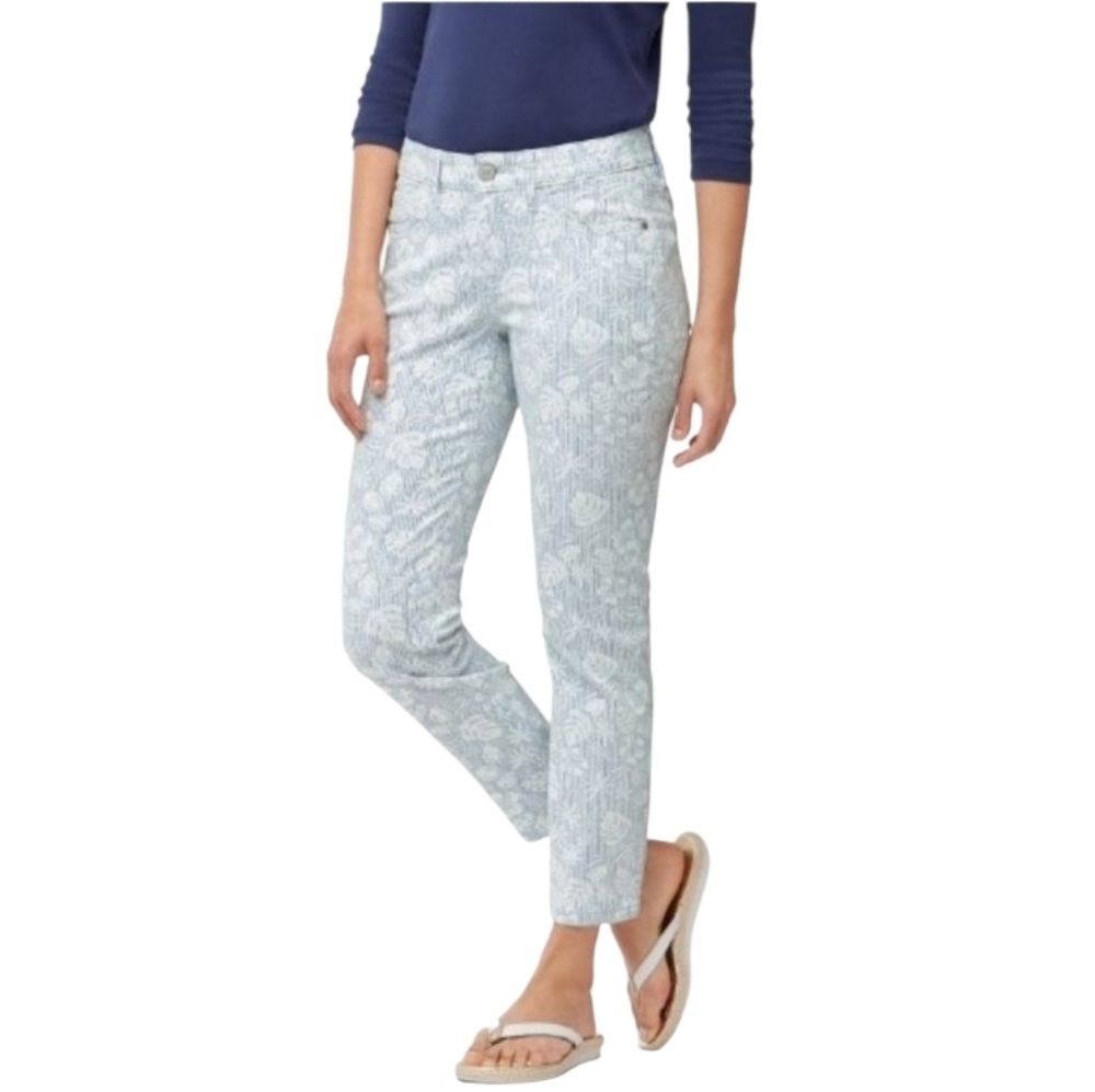 Tommy Bahama Denim Women's Monstera Mash Ankle Jeans in Fresh Air Size 27 X 28